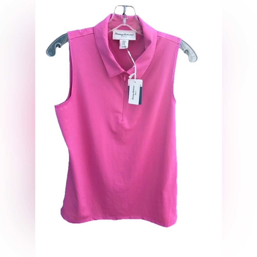 Tommy Bahama Women’s Sleeveless Golf Polo UPF 50 Sz M Pink